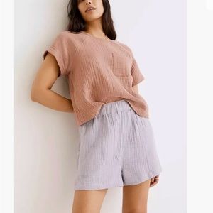 Madewell  lightspun easy pull on shorts NWOT